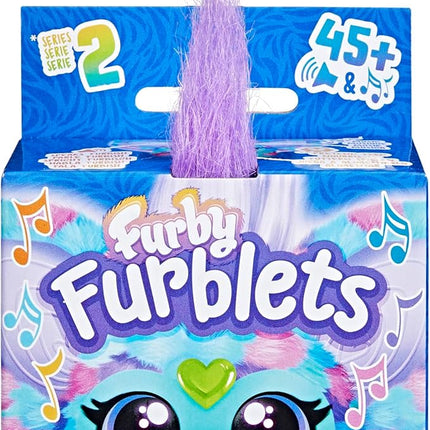 Furby Furblets Mer-May Mini Friend, 45+ Sounds, Ocean Music, Speaks Only Furbish, Electronic Plush Toys for Girls & Boys, Interactive Pets, Multicolor, 6+