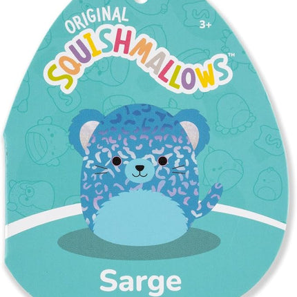 Squishmallows Original 8in Sarge The Blue Jaguar with Iridescent Spots – Official Jazwares Plush (Little)