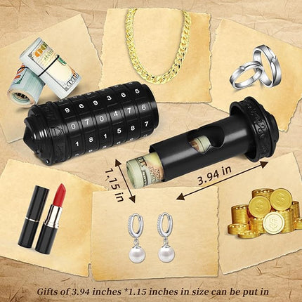 Da Vinci Code Numeric Cryptex Money Puzzle Box for Cash Gift, Jewelry Box with Hidden Compartment, Unique Puzzle Gift for Adults Brain Teaser Valentine’s Day Wedding & Anniversary Present
