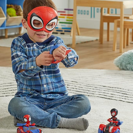 Spidey and his Amazing Friends Super Spidey Set, Role Play Toys, Toy Car Set, Marvel Spider-Man Mask Great for Kids, 3+ Years (Amazon Exclusive)
