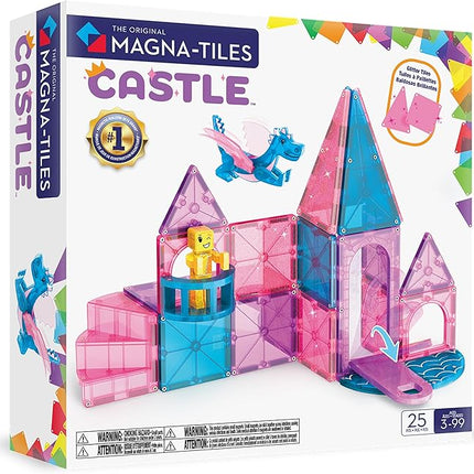 MAGNA-TILES Castle 25-Piece Magnetic Construction Set, The Original Magnetic Building Brand