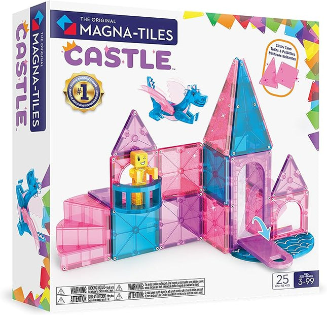MAGNA-TILES Castle 25-Piece Magnetic Construction Set, The Original Magnetic Building Brand