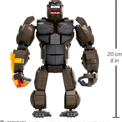 MEGA Godzilla x Kong The New Empire Building Set Action Figure Kong with 541 Pieces and Accessories, 12 Inches Long, for Adult Collectors