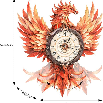 KAAYEE 3D Wooden Puzzles for Adults Phoenix Clock - Wall ‌‌Clock Puzzle DIY Model Kit Christmas Creative Art Craft Gift Home Decor for DIY Enthusiasts, Brain Teaser Building Birthday Gifts