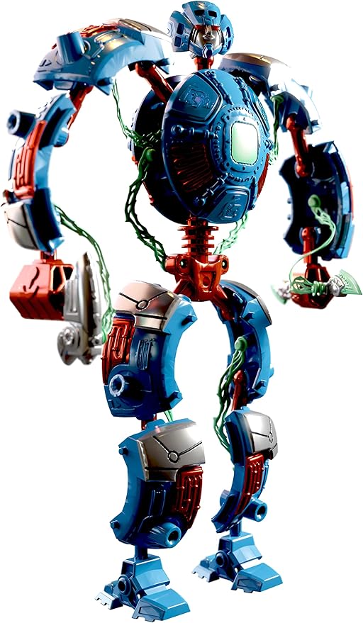 Giga Bots - HYROBOT | Energy Core Transforms Into 13 Inch Action Figure | Leader of GIGABOTS | Unique Toy Combat Attachments and Skills | Includes 33 Buildable Pieces