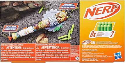 Nerf Zombie Strikeout Dart Blaster, 8 Nerf Elite Darts, Foam Blade, Pull Back Priming, Outdoor Games, Ages 8+ (Amazon Exclusive)