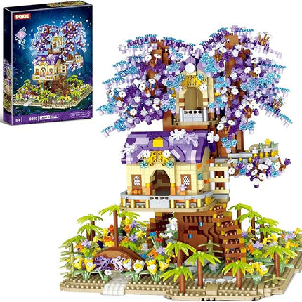 Tree House Building Set,3049 Pcs Friendship TreeHouse Street View Building Kit,STEM Creative Forest House Micro Blocks Toys,Forest Style Model Kit,Christmas Birthday Gifts for Adults,Girls 8-14+