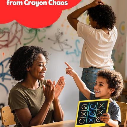 TEKFUN LCD Writing Tablet Doodle Board, 12inch Colorful Drawing Tablet Writing Pad, Kids Travel Essentials, Toddler Toys 6 7 8 Year Old Girls Boys (Yellow)