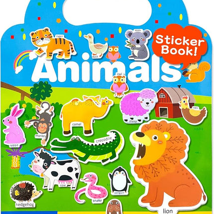 Benresive Reusable Sticker Books for Kids 2-4, Sticker Books for Toddlers 1-3 2-4, Toddler Travel Toys Activities Crafts Gifts - Animal