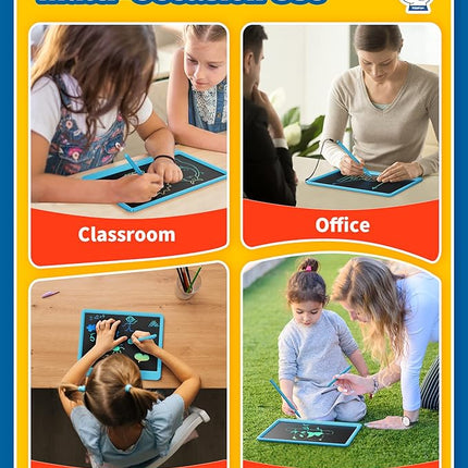 TEKFUN Large Screen 12inch LCD Writing Tablet with Anti-Lost Stylus, Erasable Doodle Board No Mess Drawing Pad, Car Trip Travel Toys for Kids, Birthday Gift for 3 4 5 6 7 Girls Boys