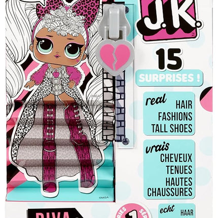 L.O.L. Surprise! LOL Surprise JK Mini Fashion Doll Diva with 15 Surprises Including Dress Up Doll Outfits, Exclusive Doll Accessories - Gifts for Girls and Mix Match Toys for Kids 4-15 Years