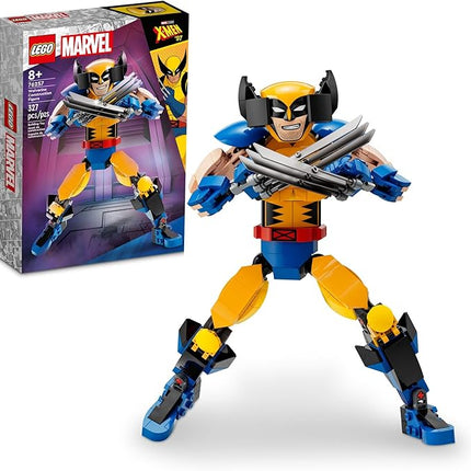 LEGO Marvel Wolverine Construction Figure 76257 Buildable Marvel Action Figure, Fully Jointed Marvel Collectible with 6 Claw Elements for Play and Display, X-Men Super Hero Gift for Kids Ages 8-12