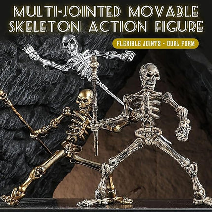6 Pack T13 Action Figures Set, Skeletons for Halloween, Dummy 13, Titan 13 Skeleton Action Figure, Skeleton Toy 3D Printed Multi-Jointed Movable Skeleton Decor