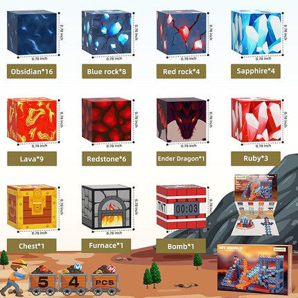 Magnetic Blocks Building Toys Gifts Construction Toys for 3 4 5 6 7 8 Year Old Boys & Girls, STEM Montessori Sensory Creative Kids Toys