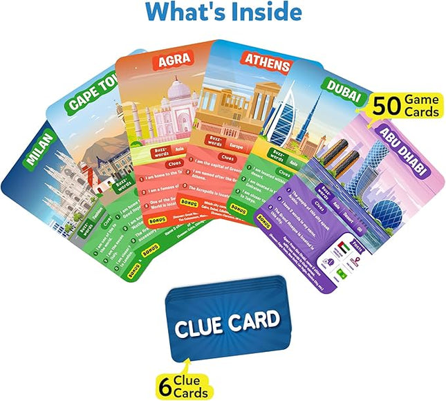 Skillmatics Guess in 10 Cities Around The World, Educational Travel Toys for Boys, Girls, and Kids Who Love Card Games, Board Games, Geography and History, Gifts for Ages 8, 9, 10 and Up