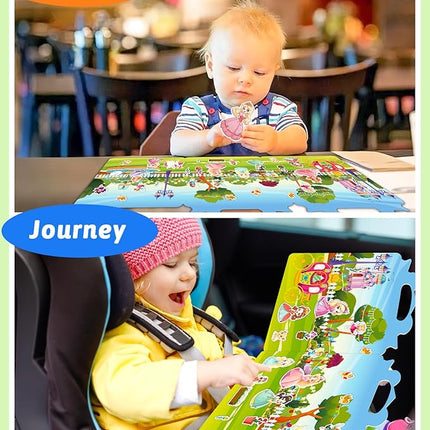 Benresive Reusable Sticker Book for Toddlers 2-4 Years, Fun Travel Stickers for Kids, Waterproof Sticker Books for Toddlers 1-3, Crafts Activities for Todddlers 1-3 2-4 3-5 - Princess