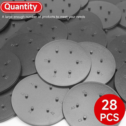 SIXPOINTS 28 Pieces Multi-PEG 6 inch Action Figure Stands, Upgrade Version Round Display Stand Base Compatible with 1/12 Scale Star Wars Black Series Figure Toy