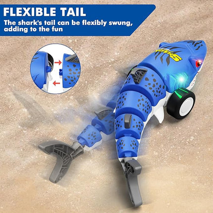 Remote Control Shark Car Toys for Kids,2.4GHz RC Cars Simulation Shark with Cool Light, 360° Stunt Drift & Most Terrains,Outdoor Toys for Birthday for 6,7,8,9,10-12 Boys Girls