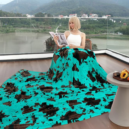 Teal Blue Soft Fleece Throw Blanket Queen Size Lightweight Extra Large Turquosie Fuzzy Cozy Queen Blanket for Bed Couch All Seasons