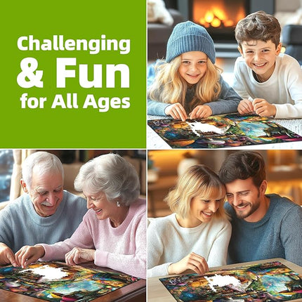 Blueforest 1000 Piece Jigsaw Puzzle for Adults - Magical Forest Living Room Scene, Intermediate Difficult Puzzle with Premium Cardboard, 27.5"x19.7" Size for Relaxation, Family Bonding & Gifting