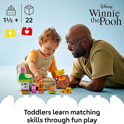 LEGO DUPLO Disney Winnie The Pooh’s Birthday Party Toddler Sensory Building Blocks - Learning & Education Toys for Preschool - Birthday Gifts for 1-3 Year Old Girls & Boys - 10457