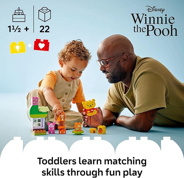 LEGO DUPLO Disney Winnie The Pooh’s Birthday Party Toddler Sensory Building Blocks - Learning & Education Toys for Preschool - Birthday Gifts for 1-3 Year Old Girls & Boys - 10457