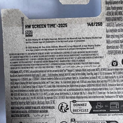 Hot Wheels Minecart Skeleton Diecast Car, HW Screen Time, 1:64 Scale, 146/250