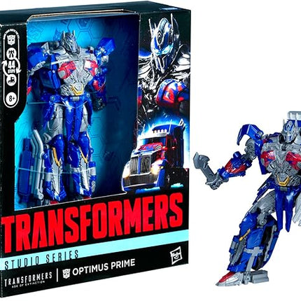 Transformers Toys Studio Series Leader Class Age of Extinction Optimus Prime, 8.5-inch Converting Action Figure, Ages 8+