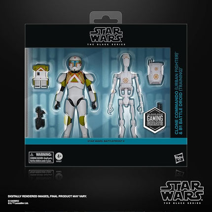 STAR WARS The Black Series Clone Commando (Urban Fighter) & B1 Battle Droid (Training), Battlefront II 6 Inch Action Figures (Amazon Exclusive)