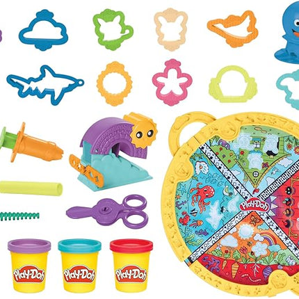 Play-Doh Fold & Go Playmat Starter Set with 19 Accessories, Preschool Toys for 3 Year Old Girls & Boys & Up, Kids Arts & Crafts
