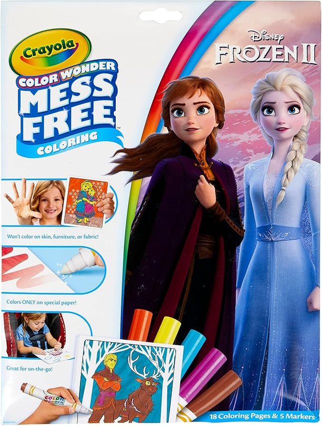 Crayola Frozen Color Wonder Coloring Set, 18 Mess Free Coloring Pages for Toddlers, Toys for Kids, Toddler Gifts