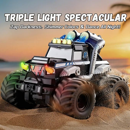 3-in-1 Amphibious Remote Control Car, RC Boat/Water Gun, 2.4GHz All Terrain Waterproof Monster Trucks for Boys Age 4-7 W/2 Batteries 70 min, Birthday Gift Pool Toys for Kids Ages 4-8