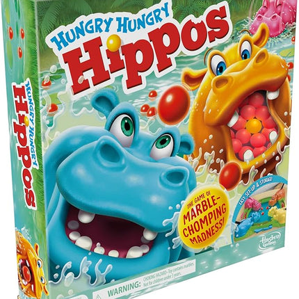 Hasbro Gaming Hungry Hungry Hippos Game for Preschoolers | Instant Marble Relaunch, Easy Set-Up & Storage| Ages 4 and Up | 2 to 4 Players | Kids Games