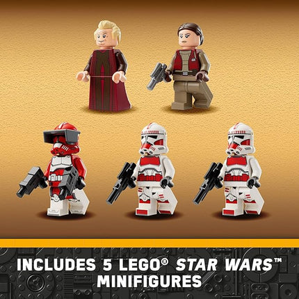 LEGO Star Wars: The Clone Wars Coruscant Guard Gunship 75354 Buildable Star Wars Toy for 9 Year Olds, Gift Idea for Fans Including Chancellor Palpatine, Padme and 3 Clone Trooper Minifigures