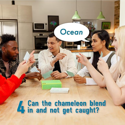 The Chameleon: Award-Winning Bluffing Board Game for Family, Adults & Friends | Includes 80 Extra Secret Words | Who is The Imposter?