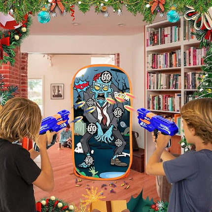 Quanquer Shooting Games Targets Compatible with Toy Foam Blaster Balls Popper, Ideal Festival Birthday Toys for Boys Indoor Outdoor Backyard Kids Shooting Practice