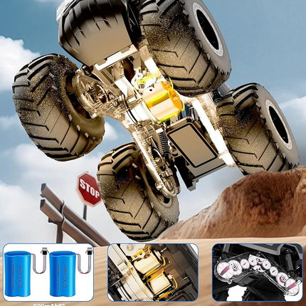 1:16 RC Truck Car, Remote Control Car Waterproof Monster Truck, 4WD Waterproof RC Trucks Toy RC Cars for All Terrain, Gift for Boys and Girls Aged 6-12