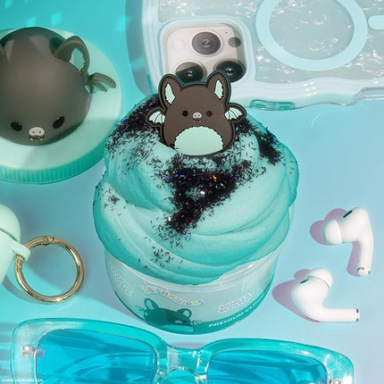 Original Squishmallows Aldous The Fruit Bat Premium Cloud Slime, Vanilla-Scented, 8 oz., Storage Container with Figurine Topper, Rubber Charm, Goodie Bags Stuffers, Kids Party Favors, Sensory Toy