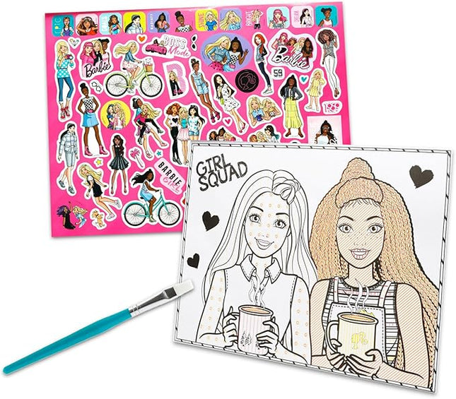 Barbie Paint with Water Set for Kids, Toddlers Age 3+ - Bundle with 36 Page Cute Cartoon Mess-Free Water Coloring Book for Ages 3 4 5 6 7 8 Plus More | Barbie No-Mess Arts and Crafts