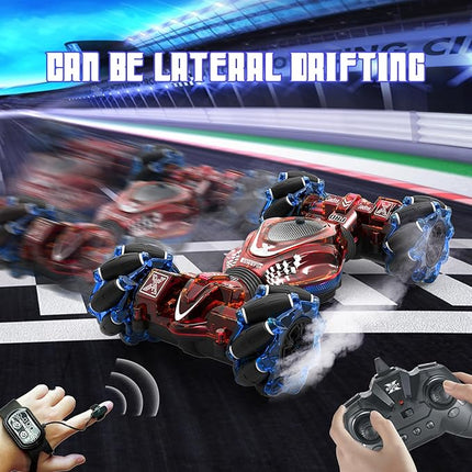Remote Control Gesture Sensor Toy Cars Drift Twist Car 360° Rotate Off-Road Vehicle with Light Music for 6 7 8 9 10 11 12 Years Old Kids Birthday Xmas Gift