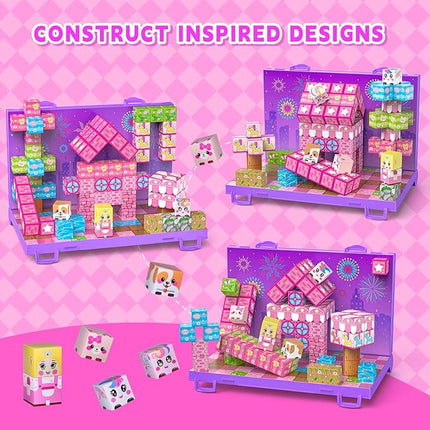 Magnetic Blocks, Magnetic Building Blocks,STEM Constructions Magnet Blocks for Kids, Boys and Girls Age 3+ Years Old, Building Toys Gifts for Kids 84PCS 1" Large Size