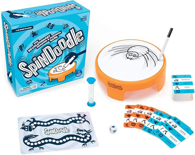 Educational Insights Spindoodle - Fun Board Games for Adults, Teens and Kids, Party Games for Family Game Night, Funny Quick Drawing Game, Guess The Sketch, Groups of 4 Ages 8+