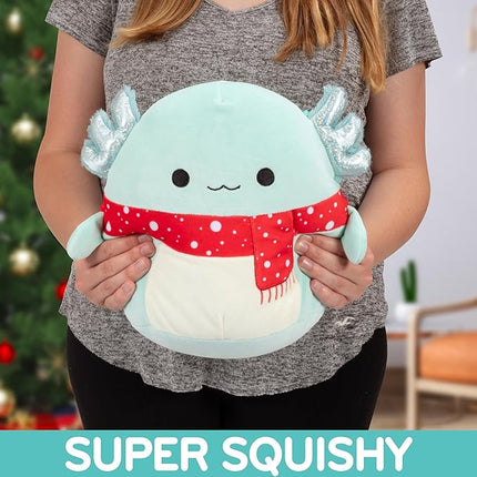 Squishmallows Original 10-Inch Richie The Christmas Axolotl - Official Jazwares Holiday Plush- Collectible Soft & Squishy Stuffed Animal Toy- Limited Edition 2025 Gift for Kids, Girls & Boys