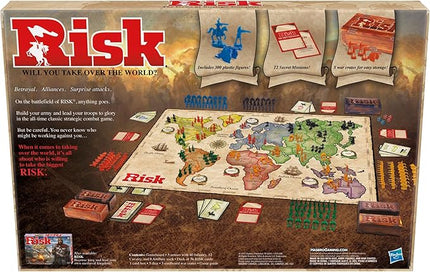 Risk Board Game, Strategy Games for 2-5 Players, Strategy Board Games for Teens, Adults, and Family, War Games, Ages 10 and Up