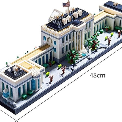 Gift Architecture: The White House Model Building Set - Engaging Micro Block Kit with 3520pcs - Perfect for Adults and Teens - Aesthetically Pleasing Collectible Gift