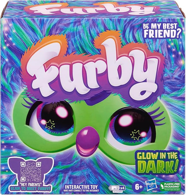 Furby Galaxy Edition, Glow in The Dark, 15 Fashion Accessories, Interactive Plush Toys for 6 Year Old Girls & Boys & Up, Voice Activated Animatronic (Amazon Exclusive)