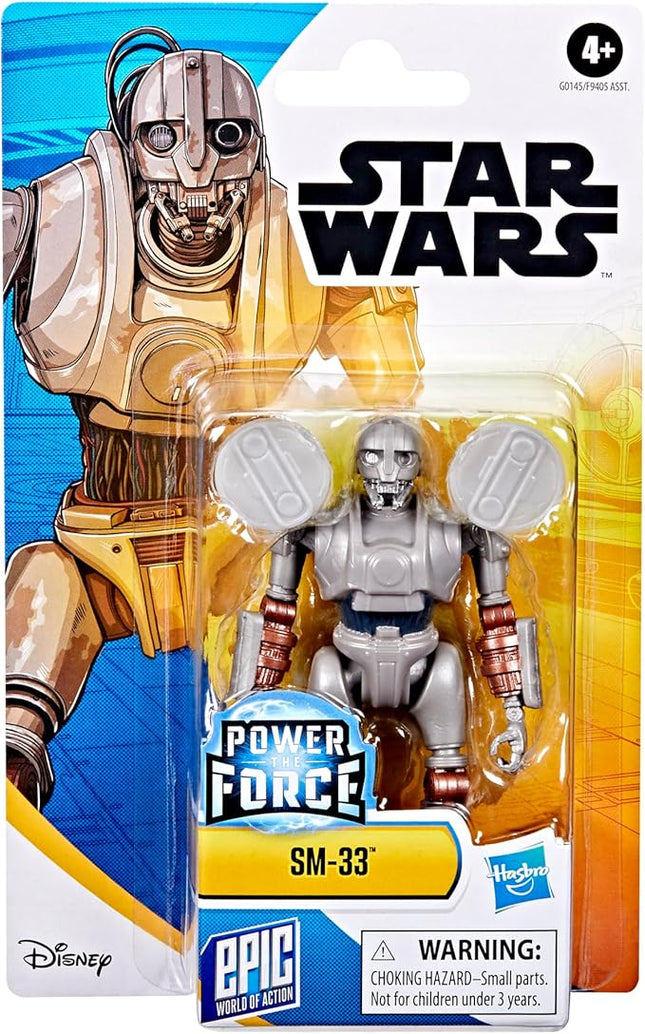 STAR WARS Epic World of Action SM-33, 4-Inch Action Figure & 2 Accessories, Skeleton Crew Toys for Boys & Girls Ages 4+