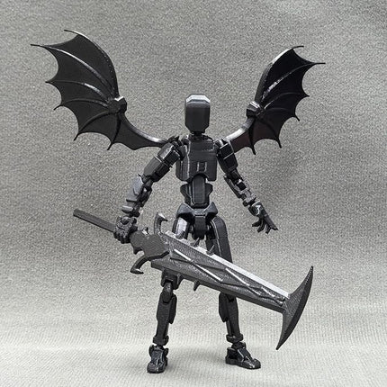 T13 Action Figure Set - Assembly Completed Titan 13 Robot, 3D Printed Dummy 13, Lucky 13 for Collectors Desktop Decorations