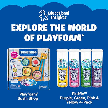 Educational Insights Playfoam Glow in the Dark 8-Pack, Fidget & Sensory Toy, Gift for Boys & Girls, Ages 3+