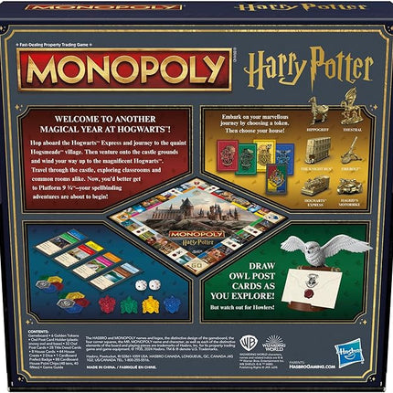 Monopoly Harry Potter Edition Board Game | A Magical Adventure at Hogwarts | Ages 8 and Up | 2 to 6 Players | Family Games | Gifts for Kids and Adults